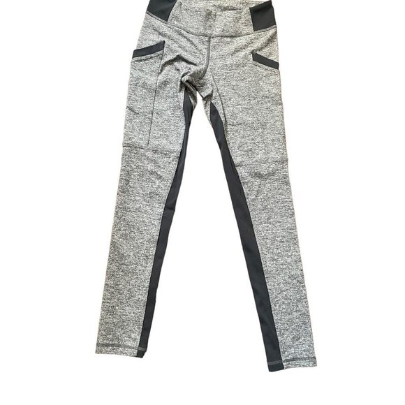 Ivivva Girls Leggings  *Gray/Black* Size 10 - Picture 2 of 9